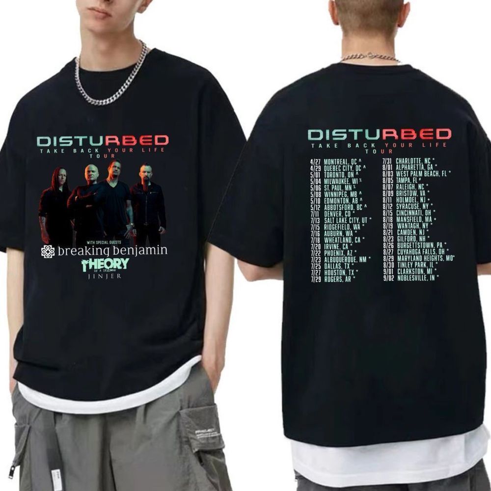 Disturbed World Tour Shirt Disturbed Band Fan Shirt 2 Sided Shirt